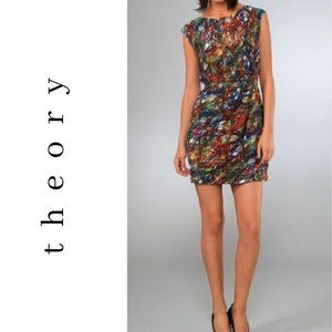 THEORY 💯 Silk Arena Brushstroke Mini Dress  6